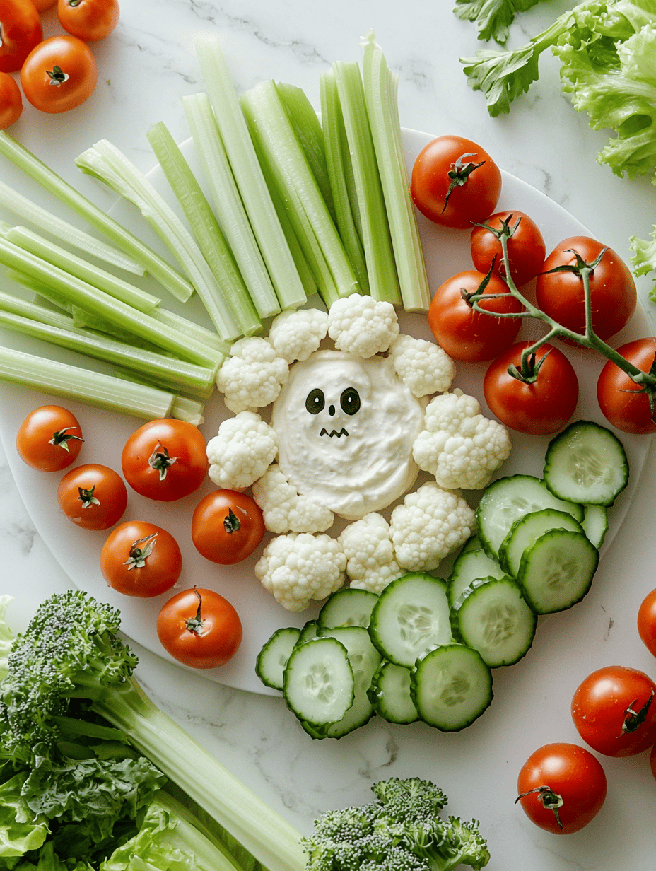 Hilarious Halloween Ghost Veggie Platter That Will Spook & Delight