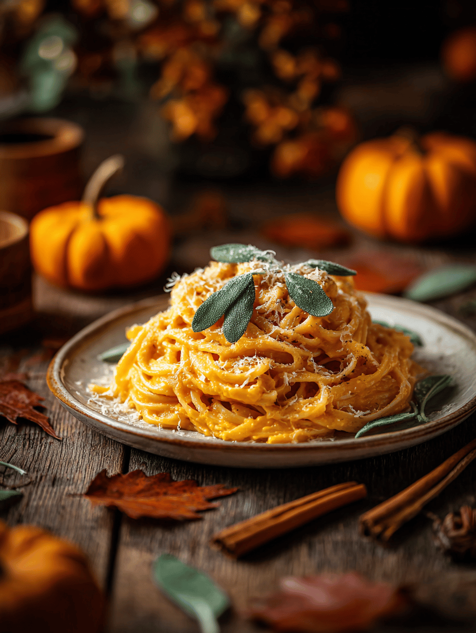A Cozy Spin on Pumpkin Alfredo Pasta: Comfort in Every Bite
