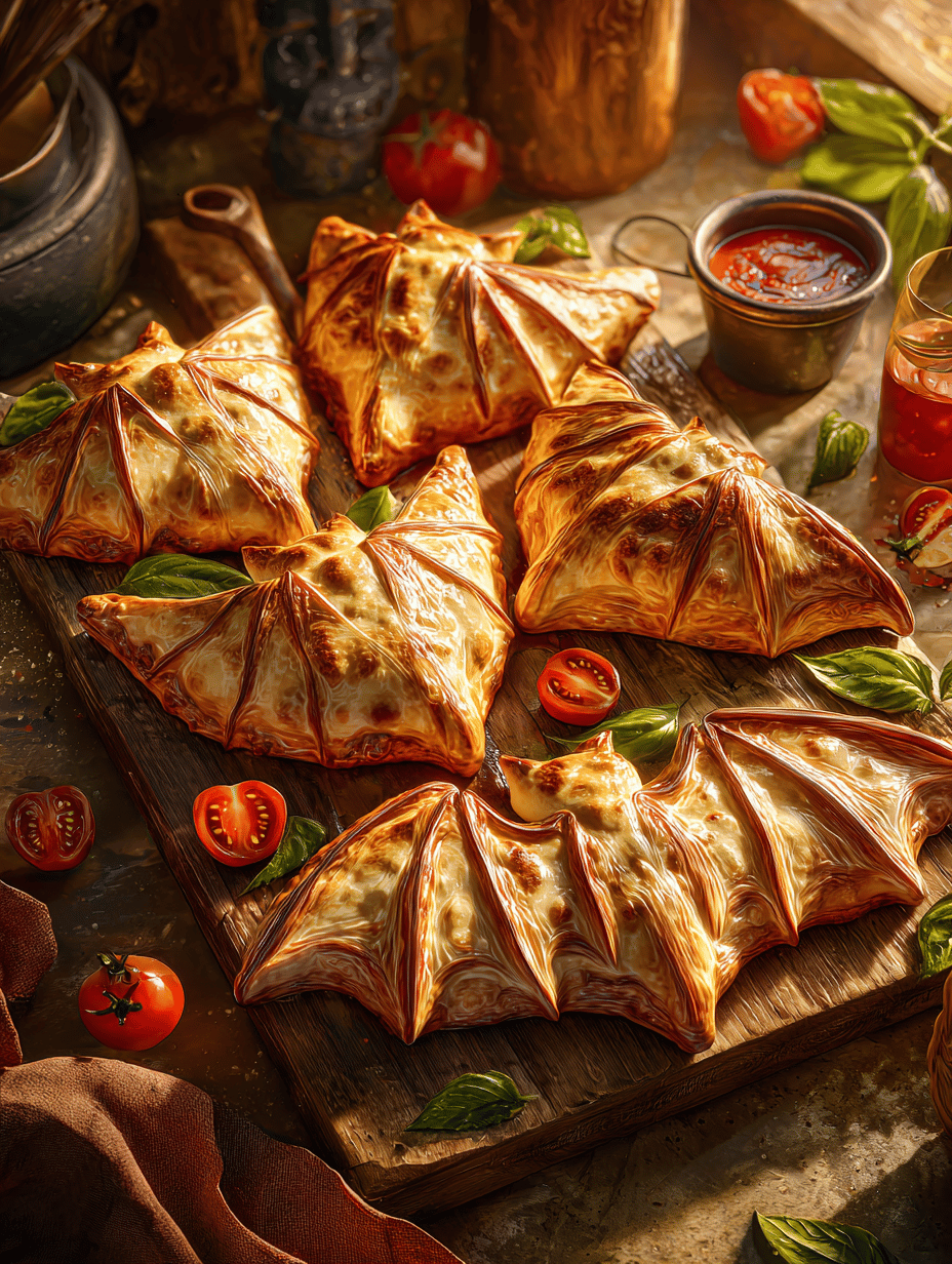 Bat-Shaped Calzones: A Playful Twist on Classic Comfort