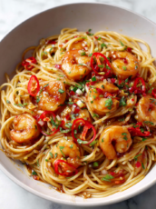 Shrimp Chili Garlic Pasta Recipe